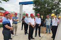 省住建厅席让平调研员一行人员到排水第三分公司白藤厂进行调研